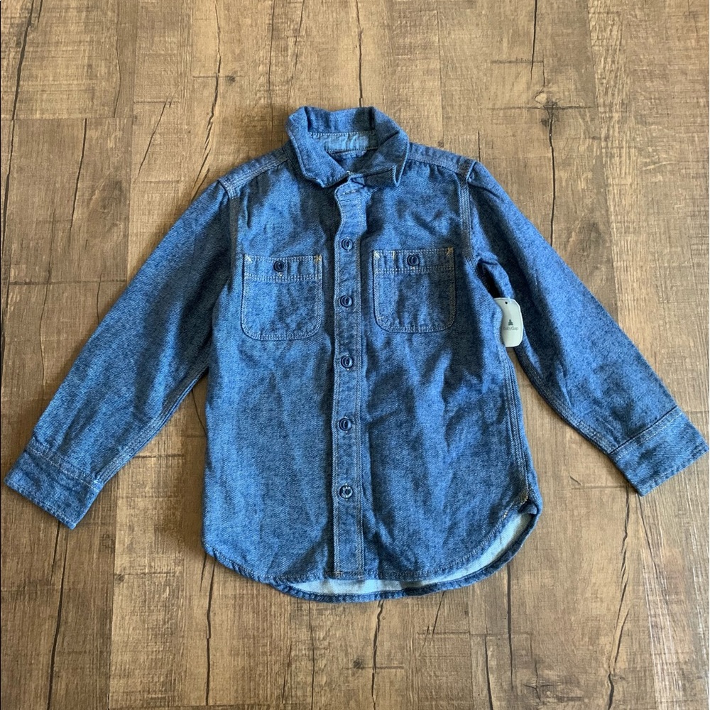 Baby Gap boys chambray button down shirt size 5